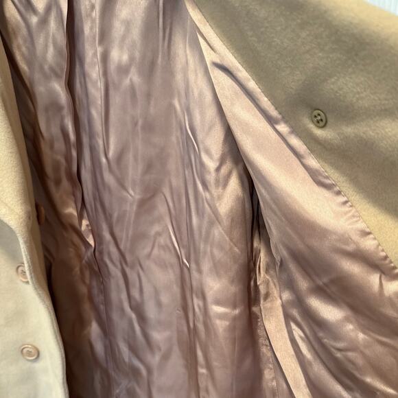 Vintage Forecaster of Boston Caramel Brown Lamb's Wool Lined Peacoat Sz 16 NEW - Picture 6 of 6